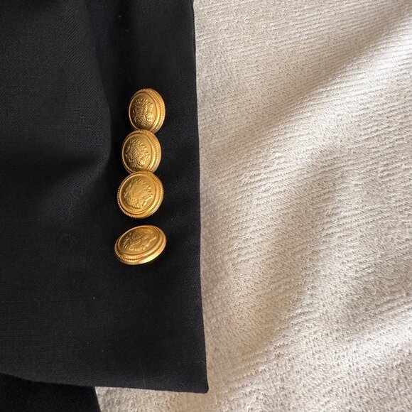 Jos A Bank Jacket Mens 40 Wool Navy Blazer Sport Coat Gold Buttons Classic Fit - Picture 4 of 12